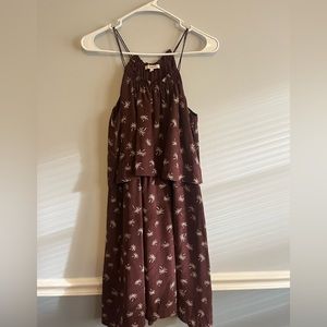 Madewell Silk Palm Tree Dress